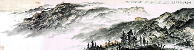 东镇雄风——读韩子富的山水画《大美沂山》