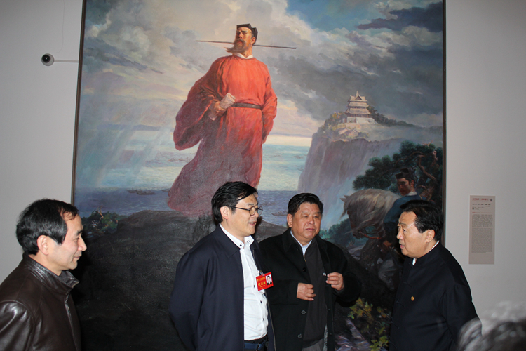 第十届全国文代会、第九届全国作代会代表参观中华史诗美术大展