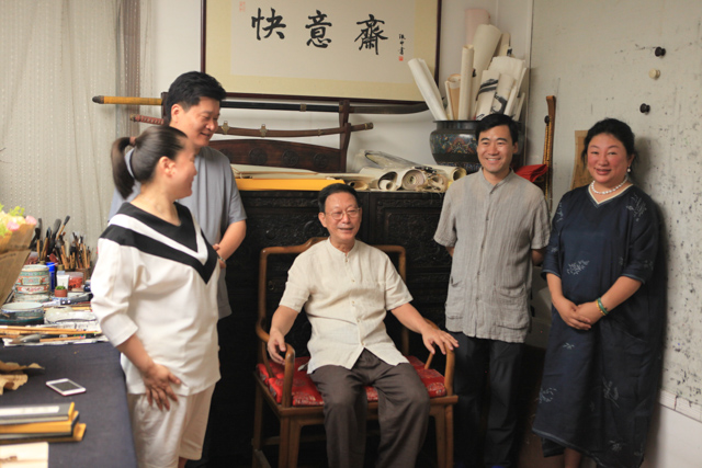 一山、陈连平、关玉林、徐忠新拜师吴悦石仪式在北京快意斋举行