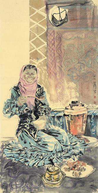 情系水墨立足本土新疆人物画家刘正涛作品展在京成功举办