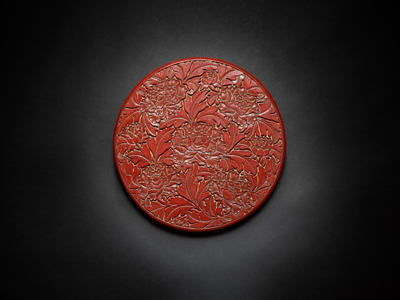 A superbly carved large cinnabar lacquer box and cover, Mark and period of Yongle.jpg